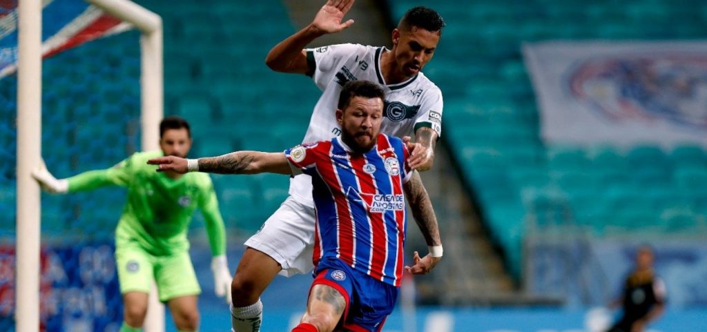 Em jogo de seis gols, Bahia e Goiás empatam em 3 a 3 na Fonte Nova