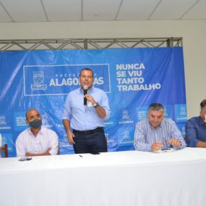 Alagoinhas: Prefeito Joaquim Neto participou de coletiva de anúncio dos novos patrocinadores do Atlético de Alagoinhas