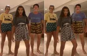 Ivete Sangalo arranca risos nas redes sociais após postar vídeo de desafio de dança com filho e assessor: ‘Tá puxado’