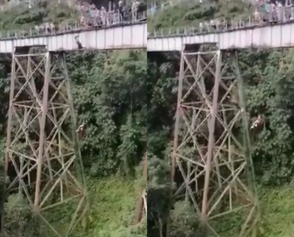 Tragédia: mulher se confunde com ordem de instrutor, salta de bungee jump e morre.