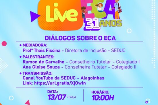 Prefeitura de Alagoinhas celebra os 31 anos do Estatuto da Criança e do Adolescente com programação especial