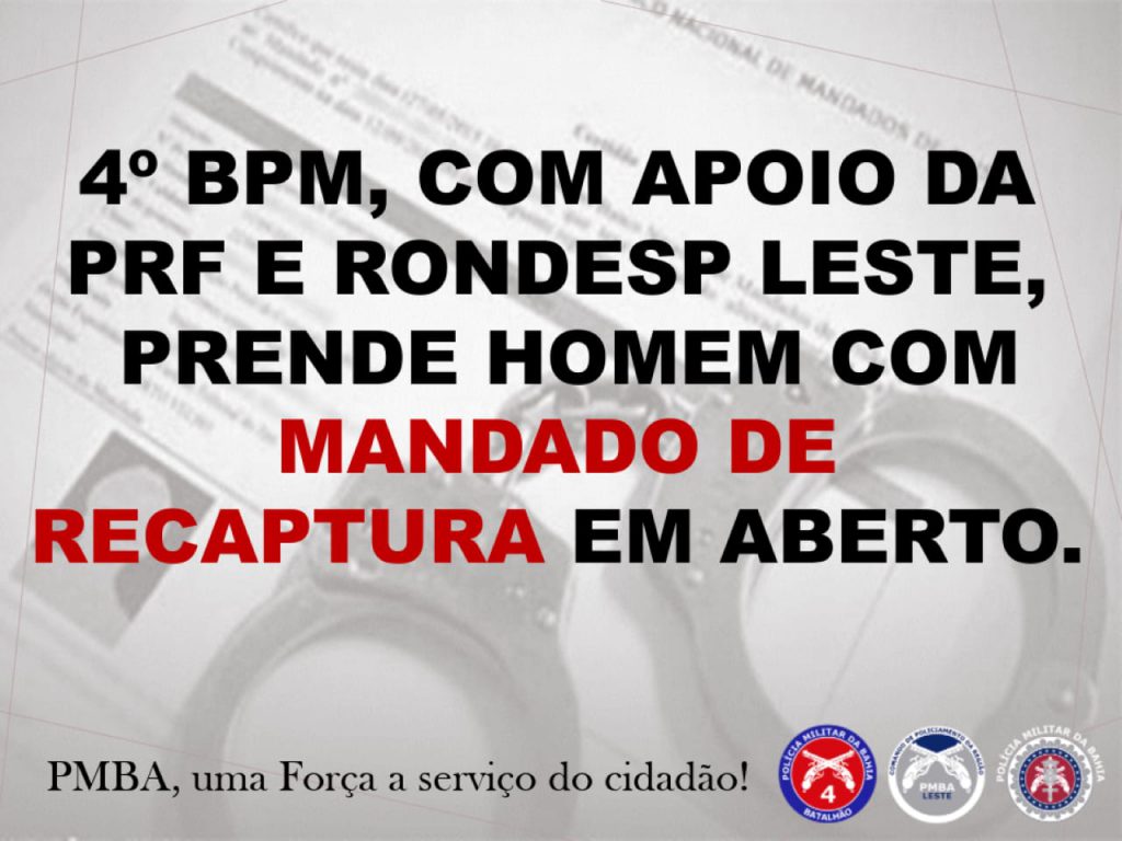Fugitivo de sistema prisional é capturado na BR 110 em Alagoinhas.