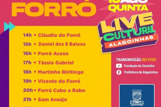 Prefeitura movimenta setor artístico de Alagoinhas com uma série de lives a partir desta quinta (19)