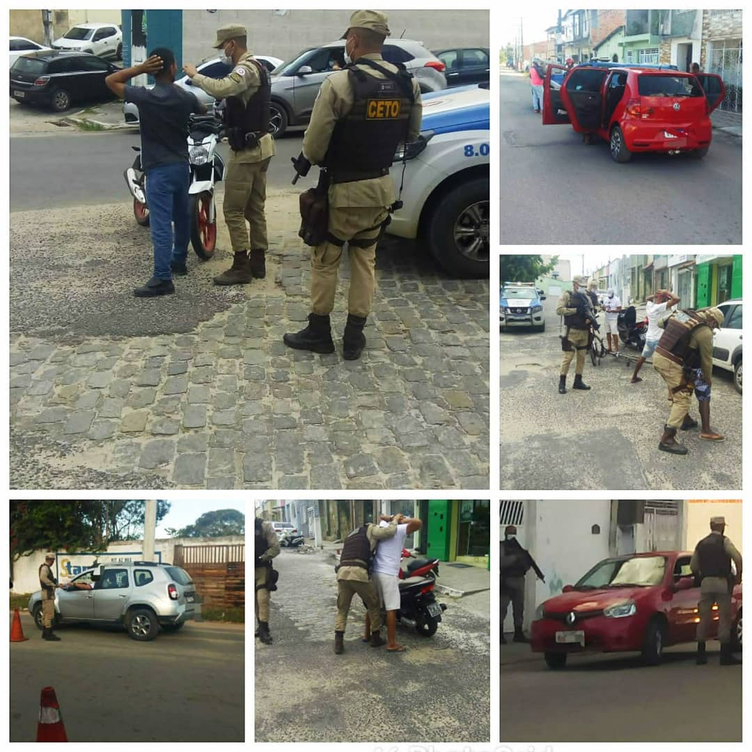 Policiais do Quarto Batalhão realizam a Operação Trânsito Seguro, em Alagoinhas