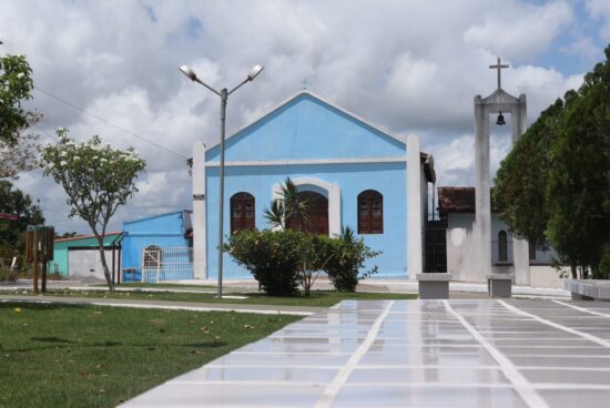Totalmente revitalizada, a praça de Estevão será entregue à comunidade no próximo domingo (19)