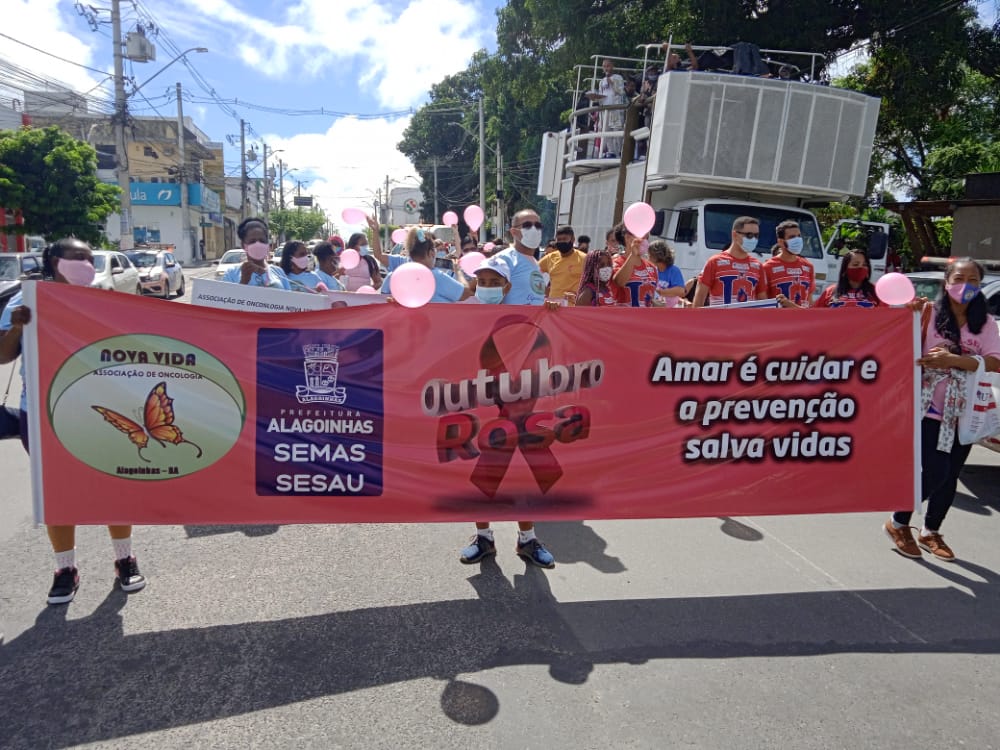 Com apoio da Prefeitura de Alagoinhas, Associação de Oncologia Nova Vida promove Caminhada do Outubro Rosa