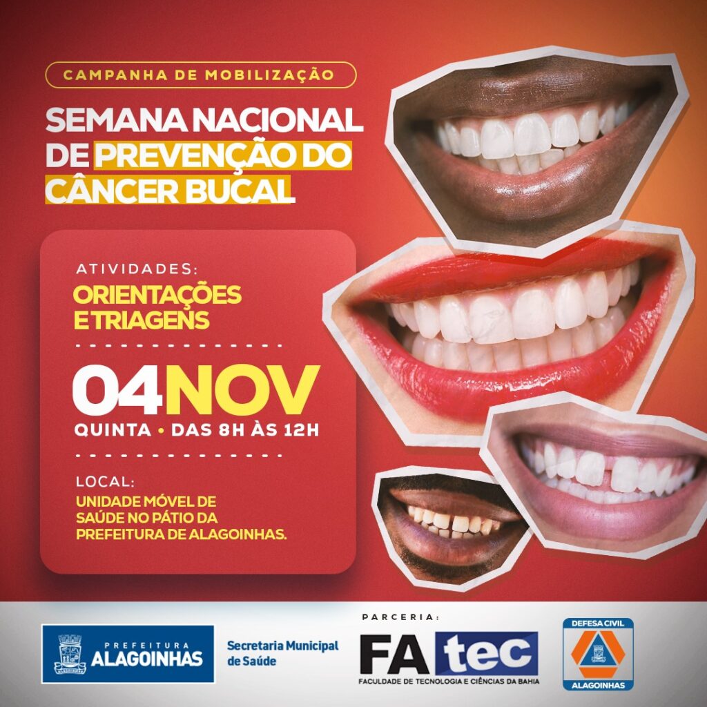 SESAU promove campanha de prevenção ao câncer de boca em Alagoinhas