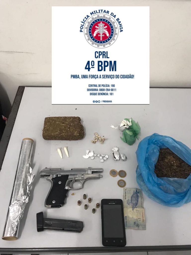 Policiais da CETO do 4º BPM, apreendem drogas e arma de fogo durante confronto com suspeitos em Alagoinhas