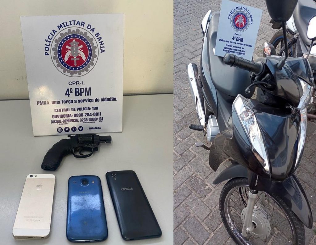 Alagoinhas: Policiais do Quarto Batalhão recuperam veículo roubado e apreendem arma de fogo
