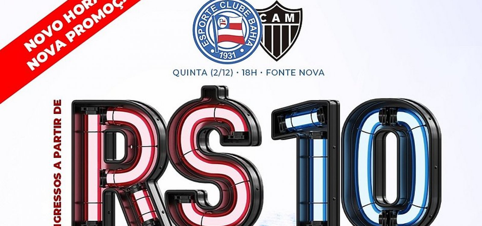 Após mudança de horário, Bahia anuncia promoção com ingressos a R$ 10