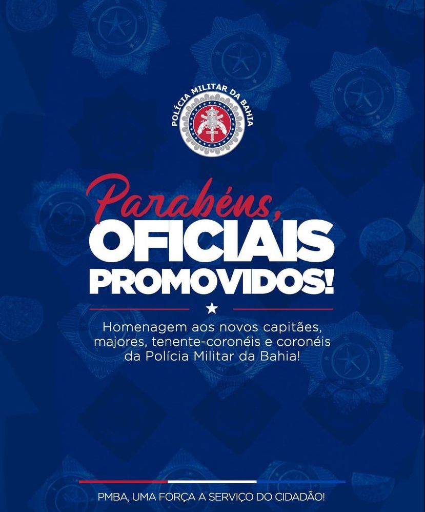 Oficiais da PM Bahia são promovidos pelo Governador do Estado
