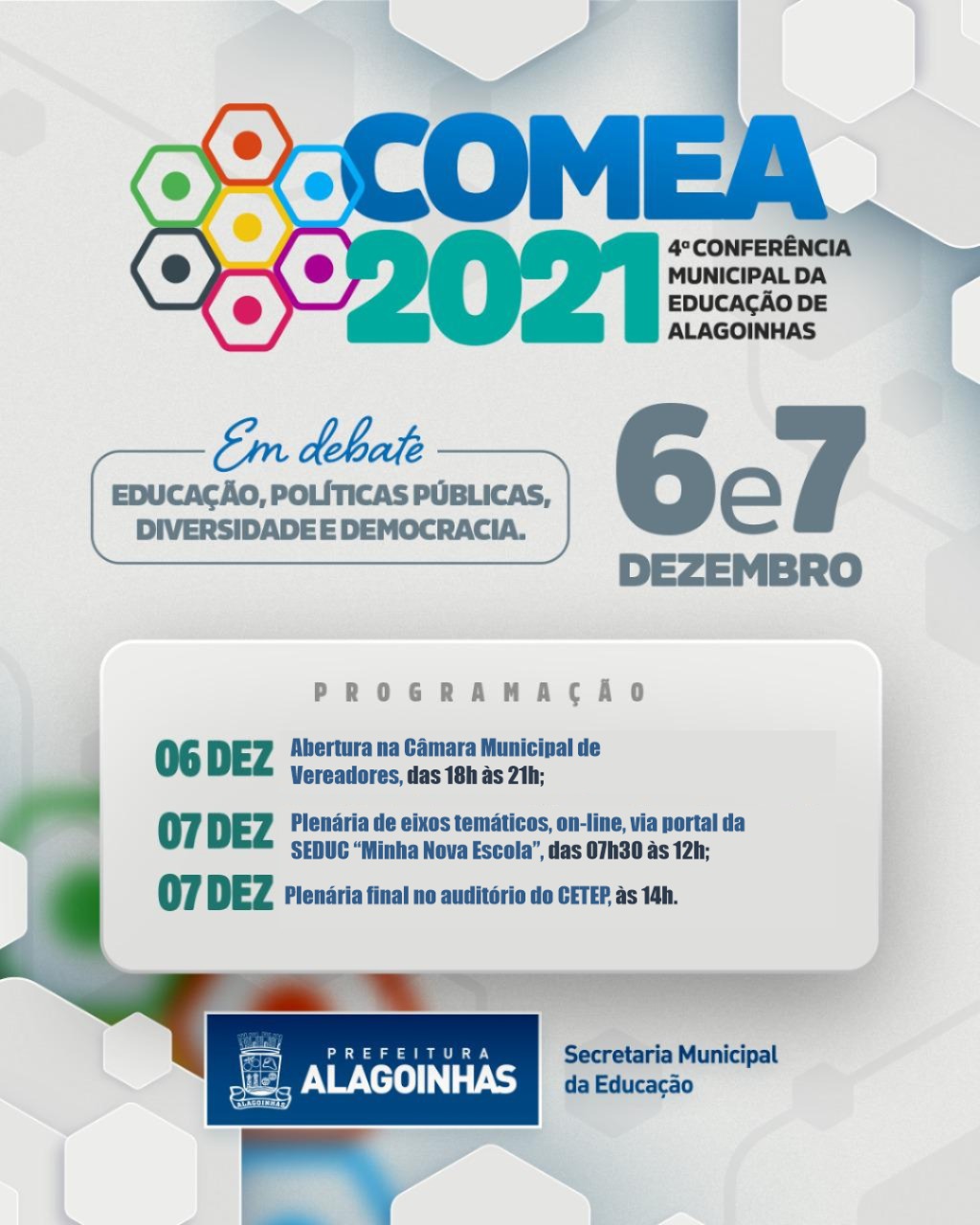 Prefeitura de Alagoinhas vai realizar a 4ª Conferência Municipal da Educação; inscrições vão até sexta (03)