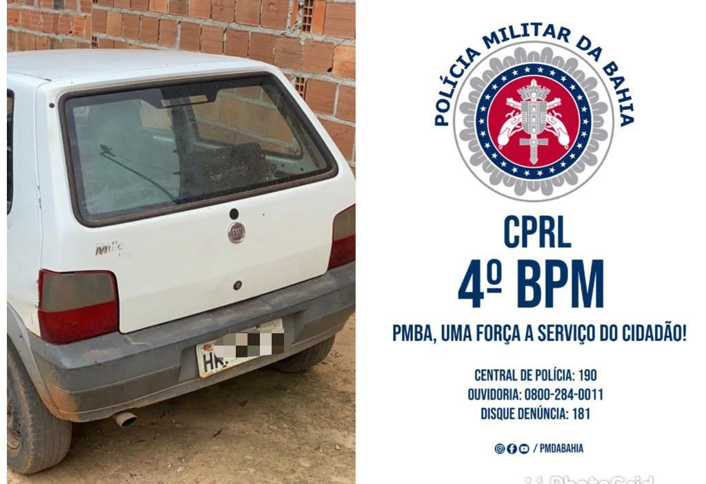 Inhambupe: Policiais do Quarto Batalhão recuperam veículo roubado