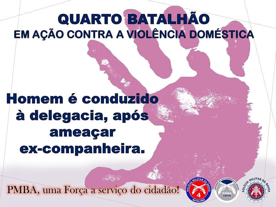 Alagoinhas: Policiais do Quarto Batalhão conduzem homem à Delegacia, por violência doméstica