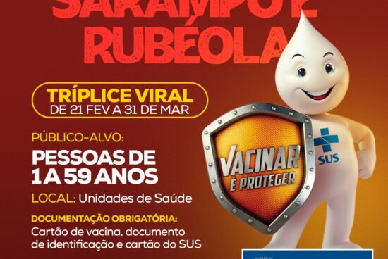 Começa nesta segunda (21) a campanha de vacinação contra Sarampo e Rubéola em Alagoinhas