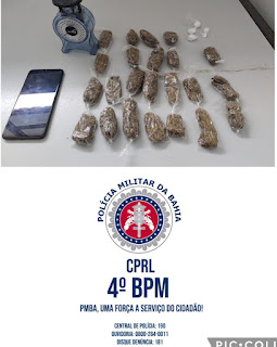 Policiais do Quarto Batalhão realizam prisão por tráfico de drogas e recuperam aparelho telefônico após consulta no Alerta Celular