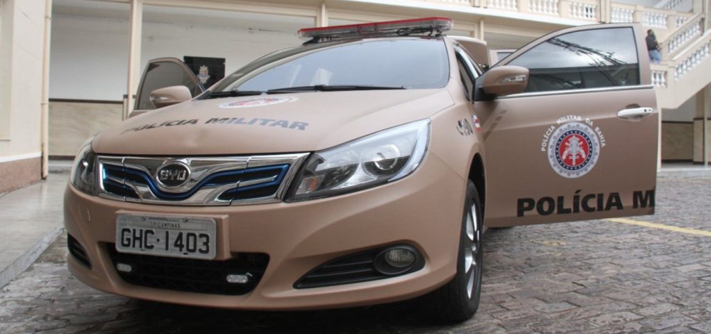 Polícia Militar testa novo carro elétrico em ações de rotina na Bahia