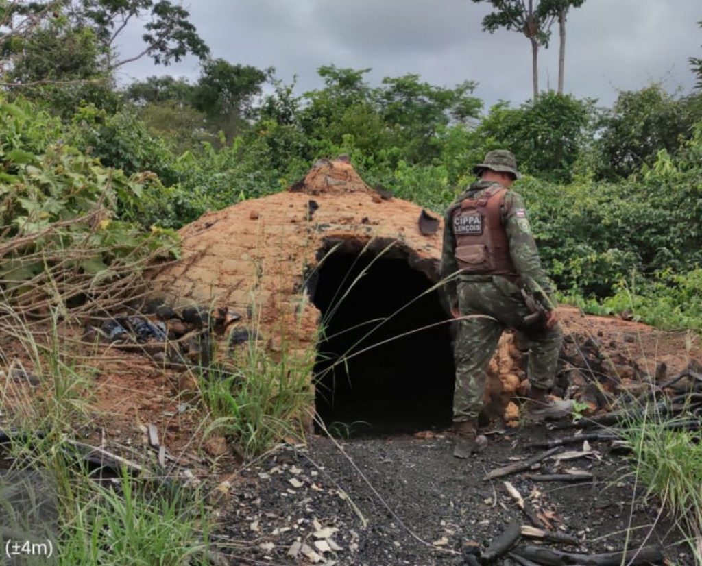 Companhia Ambiental da Polícia Militar destrói fornos e apreende carvão