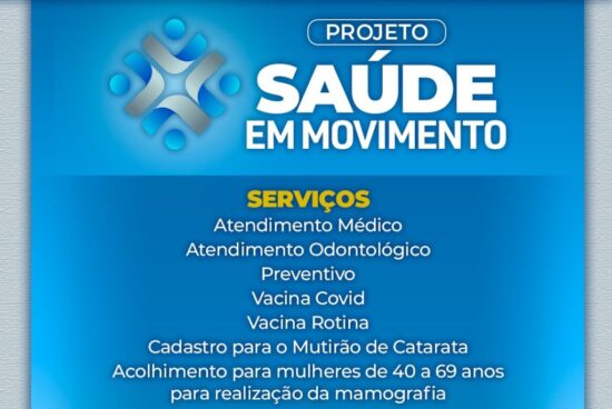 Projeto Saúde em Movimento chegará ao bairro Nova Brasília nesta quarta(20), em Alagoinhas