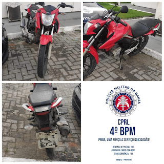 Policiais recuperam motocicleta roubada em Alagoinhas