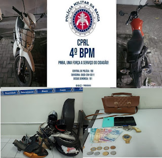 Policiais apreendem arma de fogo, celular e motocicleta roubada, em suposto local de desmanche em Alagoinhas