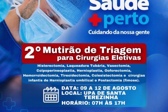 Alagoinhas: Segundo Mutirão de triagem para cirurgias eletivas começa nesta terça-feira, 09 de agosto