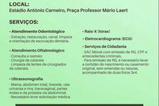Alagoinhas recebe Feira Cidadã com exames, consultas e serviços de cidadania