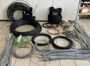 Materiais de operadora de telefonia e internet são apreendidos com receptadores