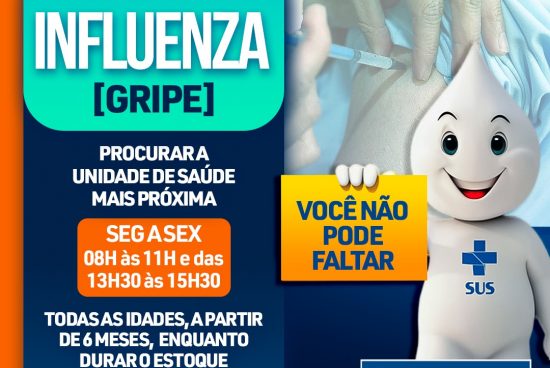 Alagoinhas: Vacina contra gripe está disponível para população a partir dos seis meses de idade