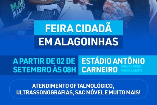 Mais de 10 mil atendimentos serão ofertados durante a Feira Cidadã de Alagoinhas