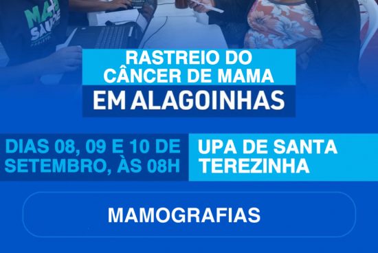 Rastreio do câncer de mama realiza exame de mamografia em Alagoinhas