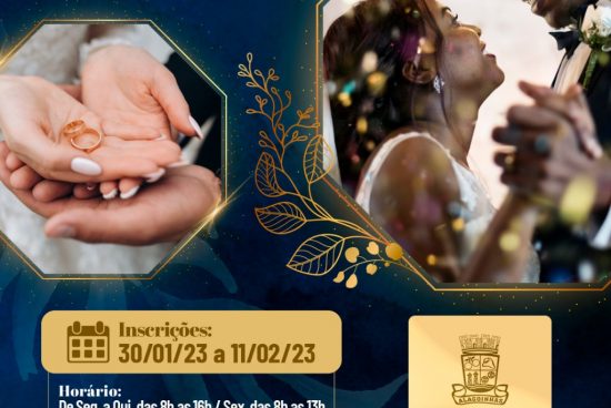 Casamento Social 2023 terá 50 vagas; inscrições começam na segunda-feira (30)