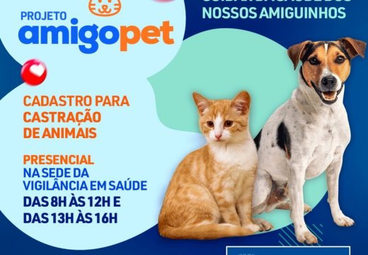 Projeto Amigo Pet: Cadastro para castração animal inicia no dia 25 de setembro em Alagoinhas