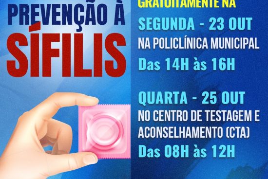 Outubro Verde: SESAU realiza testagem gratuita para sífilis